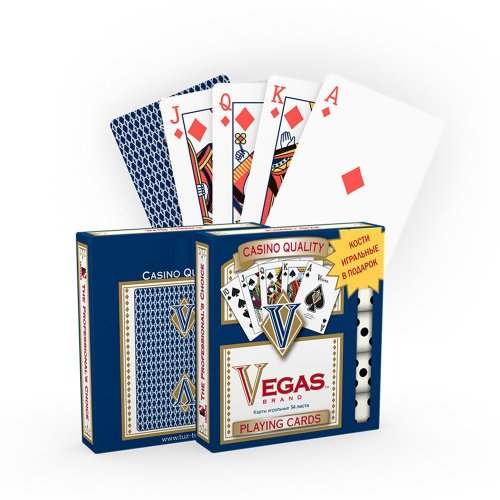 Карты с пластиковым покрытием Vegas № 211 + игральные кости